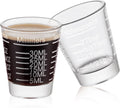 Ackers Shot Glasses Etching Scale Measuring Cup 2PACK Espresso Shot Glasses Liquid Heavy Glass 26-Incremental Measurement 1 OZ, 2 TBS, 6 TSP, 30 ML Kitchen Tools