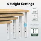 Cabinet Organizer Shelf, Spice Rack Set of 2 Kitchen Pantry Cupboard Shelves, Stackable, Height Adjustable, Natural Bamboo (15.6" Wx77.Dx6.57 H per Pack)