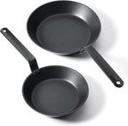 SENSARTE Nonstick Frying Pan Set 2-Piece, Oven Safe Skillets with Swiss Coating, Induction Compatible Chef Pan Set, Dishwasher Safe Cooking Pans, PFOA PFOS Free, 8 and 10 Inch