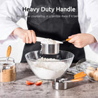 Measuring Cups : U-Taste 18/8 Stainless Steel Measuring Cups and Spoons Set of 10 Piece, Upgraded Thickness Handle(Orange)