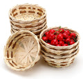 12 Pack Round Gift Baskets, 7" Small Bamboo Woven Bread & Fruit Baskets, Food Storage Serving Basket for Kitchen, Restaurant, Centerpiece Display, Party, Wedding