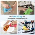 Microfiber Cleaning Cloths 12”x12”, 12Pack - Extra Thick Kitchen Towels - Streak-Free, Lint-Free, Fast Absorbent - Reusable Multi-Purpose Housekeeping Rags for Cars, Dishes, Floors, Tiles