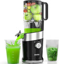 Aeitto Cold Press Juicer, Juicer Machines with 4.9" Large Feed Chute, Fits Whole Vegetables and Fruits, Professional Juice Maker, Easy to Clean, High Juice Yield, Easy to Assemble,Black