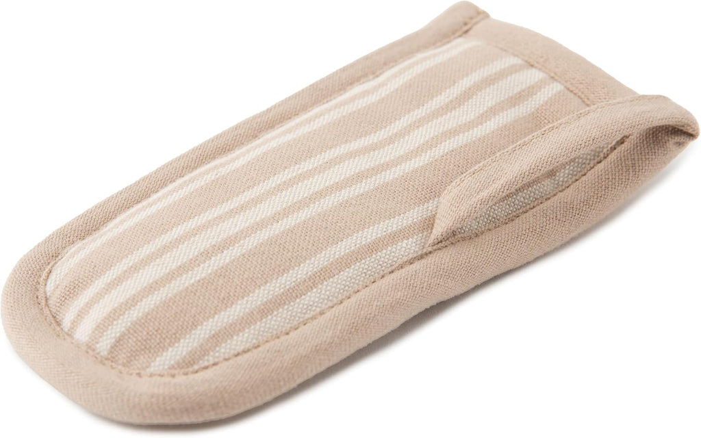 Sticky Toffee Pan Handle Covers 2-Pack – 3x6 in Tan Heat Resistant Sleeves for Cast Iron Skillets and Hot Pots, Oeko-Tex Cotton Handle Holders