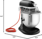 KitchenAid KSMC895OB 8-Quart Commercial Countertop Mixer with Bowl-Guard, 10-Speed, Gear-Driven, Onyx Black