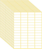 1680 Pcs Rectangle Labels 0.5" x 1.5" White Writable Name Label Stickers Blank Paper Stickers Self-Adhesive File Folder Labels for Document Bottle Cup School Office Classification