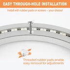 TamBee 20 Inch Lazy Susan Hardware Mute Turntable Bearing 450 lbs Load Capacity Heavy Duty Lazy Susan Parts Kit Rotating Ring Mechanism for Dining Tables, DIY Projects(Base Only)