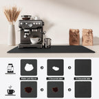 Dish Drying Mat for Kitchen Counter | Coffee Bar Mat for Countertops | Heat Resistant Drainer Mat with Non-slip Rubber Backed | Hide Stain Kitchen Absorbent Draining Mat | Black 16"x18"