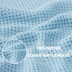 Homaxy 100% Cotton Waffle Weave Kitchen Dish Towels, Ultra Soft Absorbent Quick Drying Cleaning Towel, 13 x 28 Inches, 8-Pack, Sky Blue