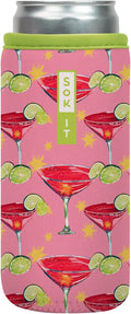Sok It CanSok Sleeve for Beer & Soda Insulated Neoprene Cover (Lime After Lime, 12oz Slim Can Sleeve)