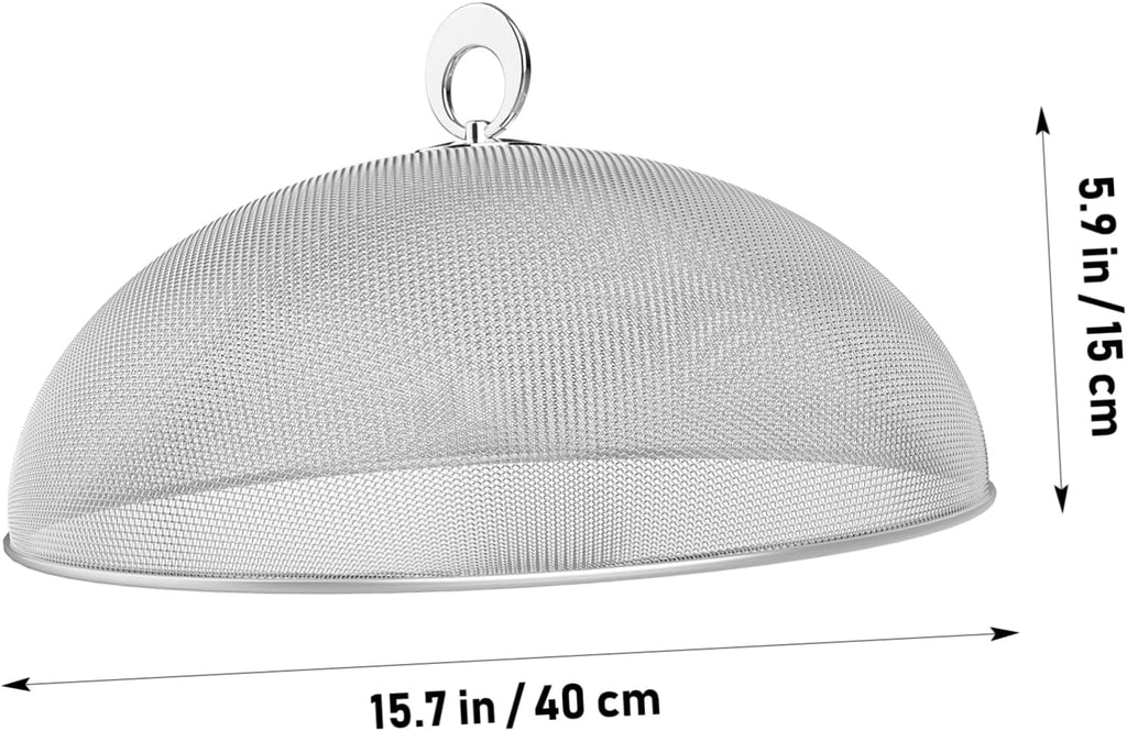 Food Tents 1pc Mesh Food Cover, Stainless Steel Food Tent, Large Screen Food Cover, Metal Mesh for Indoor Outdoor Picnic Caming (15.7inch/ 40cm) Picnic Accessories