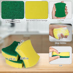 300 Pack Kitchen Cleaning Sponges, Eco Non-Scratch for Dish,Scrub Sponges