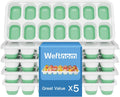 Ice Cube Trays for Freezer with Lids, 4 Pack Silicone & PP Easy-Release Ice Cube Tray, 14 Cubes Each (56 Total), Stackable, BPA Free, LFGB Certified Ice Molds for Drinks, Coffee, Baby Food, Cocktails
