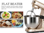 Stand Mixer,5.3-Qt & 500W & 6+P Speed MK36 Tilt-Head Kitchen Electric Food Mixers Home Baking Dough Machine with Accessories (Champagne)
