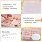 Deviled Egg Containers with Lid, (Set of 2),Stackable Plastic Egg Holder for 48 Eggs,Clear Egg Storage Holder for Fridge,Keep Fresh,Easter,Thanksgiving Party Kitchen Supplies