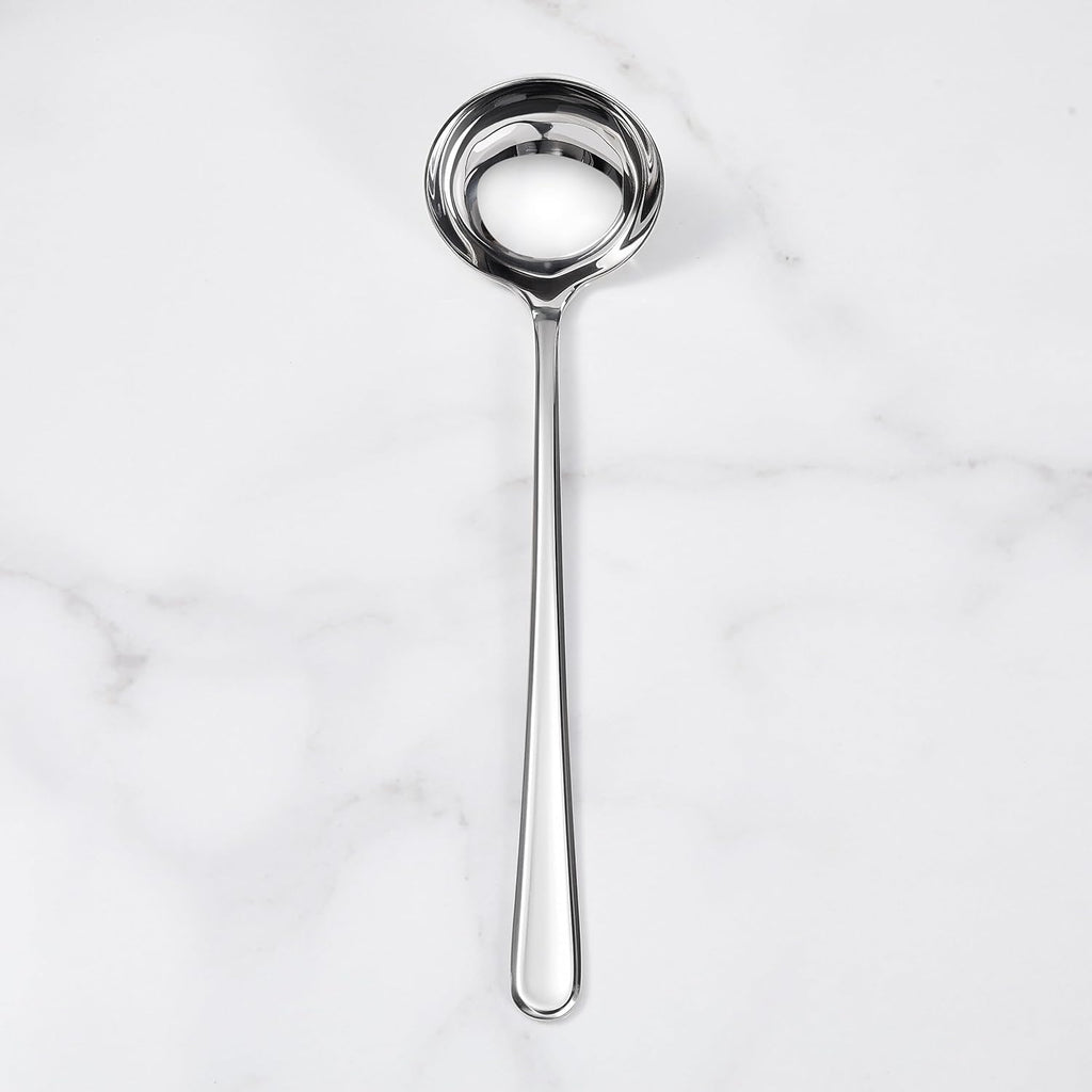 KEAWELL Premium 11" Verona Ladle, 18/10 Stainless Steel, Heavy-Duty with Deep Bowl, High-Polished Finish, Ergonomic Handle for Smooth Pouring, Dishwasher Safe (1, 11" Soup Ladle)