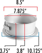 Fat Daddio's PSF-83 Anodized Aluminum Springform Pan, 8 x 3 Inch
