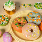 Cobakey Easter Sprinkles for Cookies 4.23 Ounce Spring Sprinkles for Baking Gold Star Edible Heart Perfect for Easter Cake Decorations, Baking, Ice Cream, Cookies, Cupcake Topper