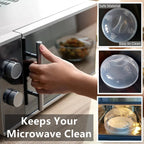 Microwave Cover for Food 2PCS Microwave Splatter Cover Large Microwave Plate Food Cover With Easy Grip Handle Anti-Splatter Lid With Enlarge Steam Vents,11.5 Inch,BPA Free & Dishwasher Safe 2-PCS