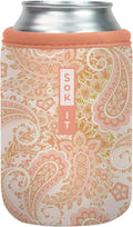 Sok It CanSok Sleeve for Beer & Soda Insulated Neoprene Cover (Paisley Dreams, 12oz Can Sleeve)