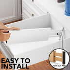 SpaceAid Bamboo Dresser Drawer Dividers 6 Pack, 4.65“ High Adjustable 17“-22” Drawer Organizers, Expandable Organization for Clothing, Clothes, Dressers, White