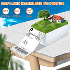 FungLam 4"x6" Shipping Labels, Fanfold, Adhesive - 1000 Direct Thermal Printer Labels