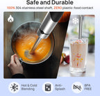 Consciot 10-in-1 Immersion Blender Handheld Max 1100W with Entire Stainless Steel Blender Shaft, Trigger Speed Control, 800ml Beaker, 600ml Chopper, Beaters, Frothers, Hooks, Masher, Whisk & 600ml Cup