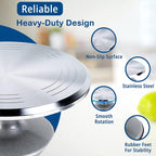 204 PCS Cake Decorating Kit, Aluminum Rotating Turntable Stand, Baking Supplies Kit Set with 4 Springform Pan Sets, 55 Icing Piping Nozzles, Cake Topper, Icing Spatula, Scraper, Pro Baking Tools