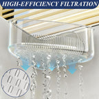 Sink Strainer Basket, Triangle Suction Cup Sink Corner Rack, New Upgraded Corner Sink Strainer with Drainage Hole, Punch-free Corner Sink Trash Catcher for Kitchen and Bathroom (Transparent)