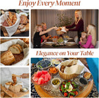 Bread Warmer Basket with Stone - Tortilla Warmer - Bread Baskets for Serving- 11.8x9x4.72 Inches - House Warming Gifts