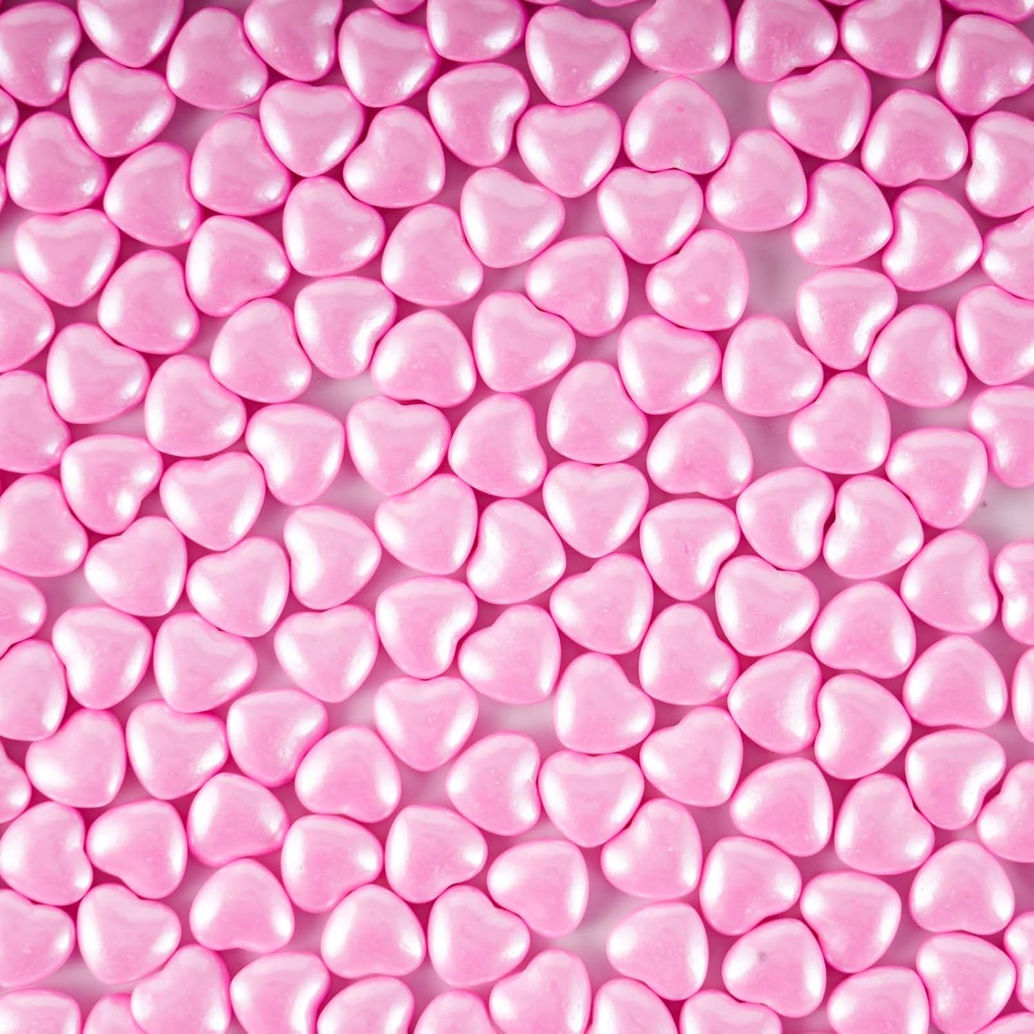 Kasvan Pink Heart Shapes Sprinkles - Edible Candy Pearls 130g/4.58 Oz, Mix Size, Baking Cake Decorations, Ice Cream Toppings and Cookie Decorating, Wedding Party Chirstmas Supplies (Pink)