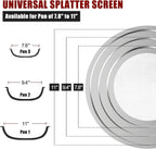 Stainless Steel Splatter Screen for Frying Pan - Grease Splatter Guard with Folding Handle - Cover Oil Splash from Bacon, Oil, or Deep Fryer - Food Strainer and Universal Cookware