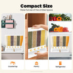 Food Storage Containers with 6 Divisions,Wall mounted 6 Grid Beans Dispenser,22Lbs Cereal Containers for Storing Flour & Sugar & Rice & Cereals & Nuts & Beans & Coffee