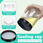 36pcs 16 oz Plastic Containers with Lids Labels Leak Proof BPA Free Airtight Refillable Clear Small Containers Storage Jars for Storing Dry Food Slime Honey Jam,black