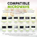 Magnetic Microwave Splatter Cover, Clear Microwave Cover for Food - Vented & Magnetic, 12-inch, Food Grade Plate Cover, BPA Free - Black
