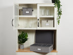 Covermates Keepsakes Dish Storage Box - Stackable, Reinforced Handles, China Storage, Grey Heather