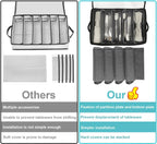 Silverware Organizer Chest,Silverware Storage Box,Stackable Flatware Storage Case,Spoon Organizer,Tableware Storage Box With 4 Dividers for Moving Transport,Kitchen Utensil cutlery Organizer