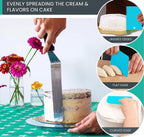 zhonglinhua99pcs Cake Pan Set with Removable Base, Cake Decorating Supplies with 3 Nonstick Bakeware Springform Pans (8" 9" 10"), Numbered Icing Piping Tips and Other Baking Supplies for Cheesecake