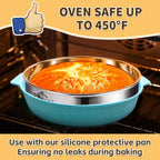 9 Inch Springform Pan - 304 Stainless Steel Nonstick Springform Cake Pan with Removable Bottom, 10 Inch Silicone Leakproof Cheesecake Pan Protector with Parchment Paper