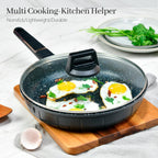 12 In Glass Lid for Frying Pan, Tempered Replacement Cover Compatible with All 12 inches Cookware for Skillets, Round Cast Iron, Cast Aluminium, Stainless Steel Pans &Pots