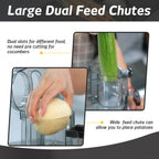 14-Cup French-Fry-Cutter Large Food-Processors - Large Feed Chute, Grey Color, Cheese Shredding, Meat Chopping, Shredding and Slicing, Mixing and Doughing, for Home Use
