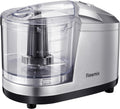 1.5-Cup One-Touch Electric Food Chopper, 100W Mini Food Processor Meat Grinder, Mix, Chop, Mince and Blend Vegetables, Fruits, Nuts, Meats, Stainless Steel Blade (Silver)
