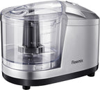 1.5-Cup One-Touch Electric Food Chopper, 100W Mini Food Processor Meat Grinder, Mix, Chop, Mince and Blend Vegetables, Fruits, Nuts, Meats, Stainless Steel Blade (Silver)