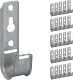 ICC 3/4-Inch Wall Mount J-Hook – 25-Pack, Cable Support Hooks Without Retainer Clips, Galvanized Steel with Zinc Finish – for Structured Cabling and Cable Management
