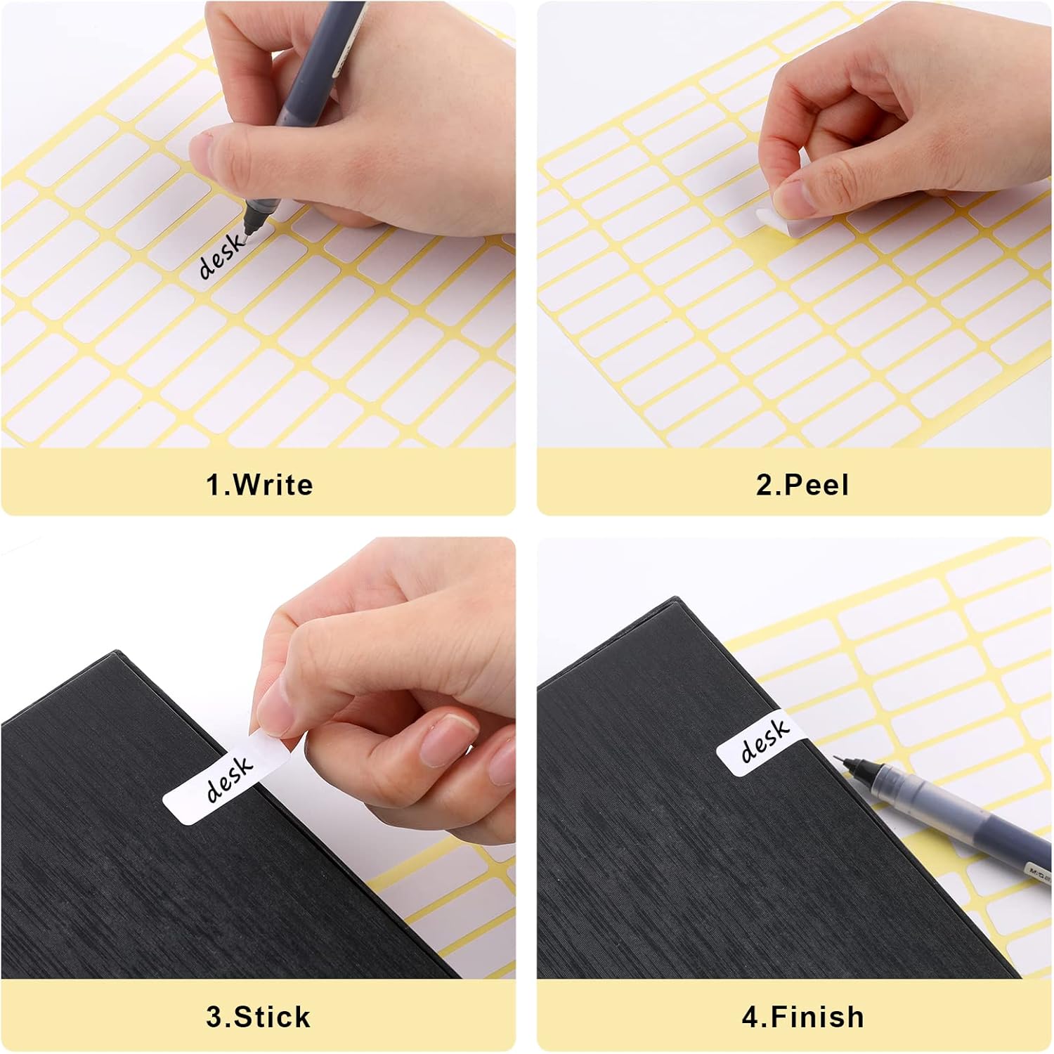 1260 Pcs Matte White Labels Stickers Small Blank Labels Removable Sticky Price Tags Labels Stickers for Jars Boxes School Office Kitchen (10 X 31 mm)