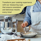 1PCS 1/2Cup (120ml, 4oz) Single Measuring Cup, Stainless Steel Measure Scoop, Metric and US Measurement, Dishwasher Safe