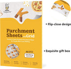 Katbite 12x16 Inch Parchment Paper Sheets with Grid Lines, Precut Baking Paper, Non-Stick & Heavy Duty, Half Sheet Parchment Paper for Cookies, Cup Cake Baking, Cooking, Air Fryer, Steaming, Grilling