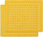 WILLKOMMEN Kitchen Sink Mat, 12" x 10" Rectangular Sink Protector Pad, Fast-Draining Grid Design Liner, Dish Drying Mat 2 Pack Yellow