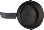Hide & Drink, Full Grain Leather Hot Handle, Cast Iron Protector, Panhandle Potholder, Double Layered, Double Stitched, Slides On/Off Easily onto Metal Skillet Grips, Handmade, Slate Blue