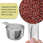 1PCS 1Cup (240ml, 8oz) Single Measuring Cup, Stainless Steel Measure Scoop, Metric and US Measurement, Dishwasher Safe